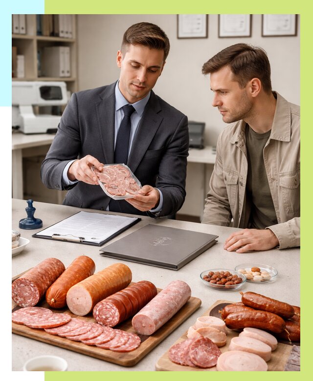 Сертификация колбасных изделий в Устях-Куте от 7723 р. | Алешин-Утк