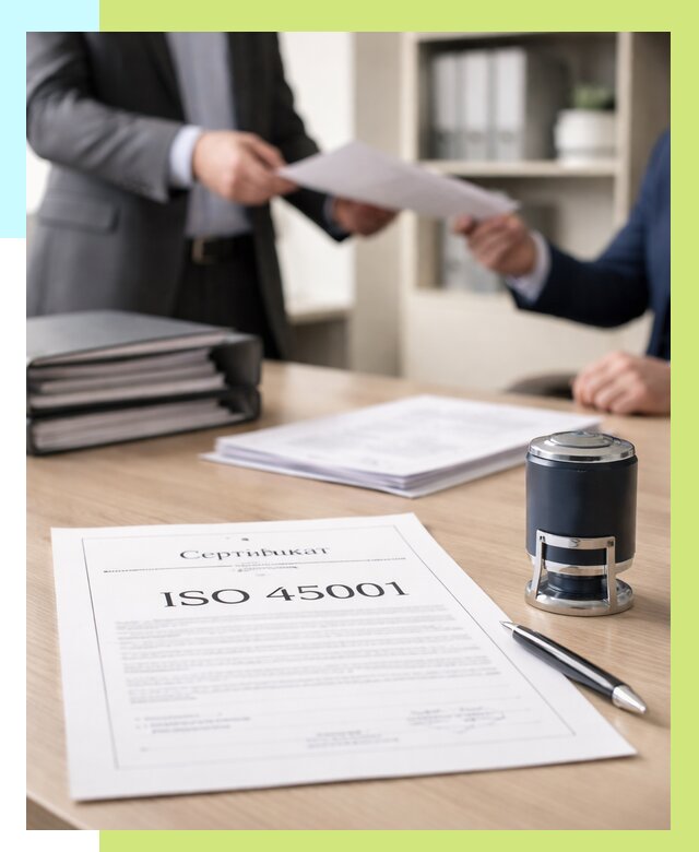 Сертификат ISO 45001 в Устях-Куте под ключ от 46337 р. | Алешин-Утк