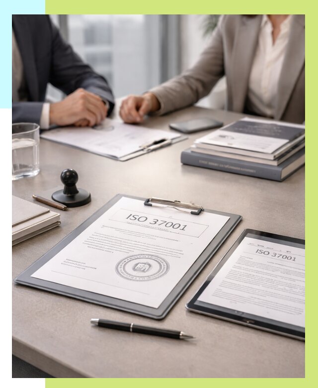 Сертификат ISO 37001 в Устях-Куте оформить от 123564 р. Алешин-Утк